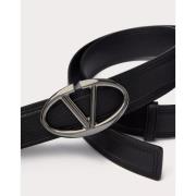 Gestructureerde leren VLogo riem Bold Edition Valentino Garavani , Bla...