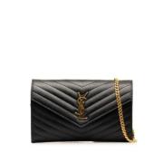 Pre-owned Leather crossbody-bags Yves Saint Laurent Vintage , Black , ...