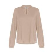 Elegante Blouse met Lange Mouwen No man's land , Beige , Dames