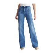 Blauwe Denim Flare Jeans Liu Jo , Blue , Dames