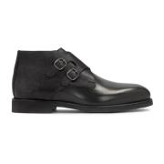 Monk Double Strap Enkellaarzen Kazar , Black , Heren