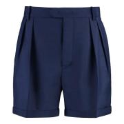 Wollen Mohair Bermuda Shorts Bally , Blue , Heren