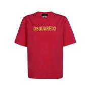 Bedrukt Crew-neck T-shirt Dsquared2 , Red , Dames