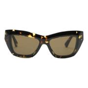 Cat-eye zonnebril met schildpadeffect Bottega Veneta , Brown , Dames