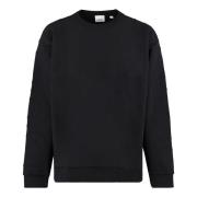 Katoenen Crew-Neck Sweatshirt Burberry , Black , Heren