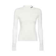 Turtleneck Sweater met Contrasterende Randen Karl Lagerfeld , White , ...