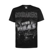 Bedrukt Crew-neck T-shirt Dsquared2 , Black , Heren