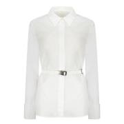 Katoenen overhemd met bijpassende ceintuur Givenchy , White , Dames