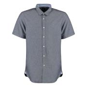 Katoenen shirt met afgeronde zoom Hugo Boss , Gray , Heren