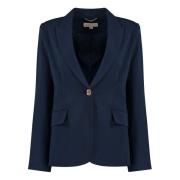 Klassieke Reverskraag Jas Michael Kors , Blue , Dames