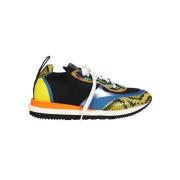 Contrasterende lage sneakers Moschino , Multicolor , Heren