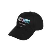 Logo Baseball Cap Moschino , Black , Heren