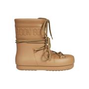 Rubberen regenlaarzen met reliëf logo Moon Boot , Beige , Dames