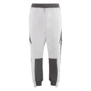 Geribbelde katoenen track-pants Alexander McQueen , Gray , Heren