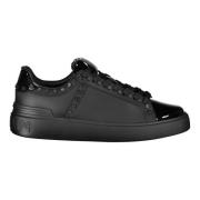 Studded Leren Sneakers Balmain , Black , Heren