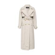 Stijlvolle Jas voor Modieuze Uitstraling Balmain , Beige , Dames