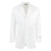 Katoenen reverskraagjas Dolce & Gabbana , White , Heren