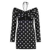 Zijden Polka-dot Mini Jurk Dolce & Gabbana , Black , Dames