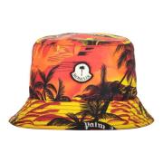 Logo Patch Bucket Hat Palm Angels , Multicolor , Heren