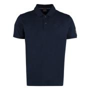 Katoenen poloshirt met Ribdetails Paul & Shark , Blue , Heren