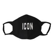 Logo Detail Stoffen Gezichtsmasker Dsquared2 , Black , Heren