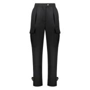 Wollen broek met zakken en versierde knopen Alexander McQueen , Black ...