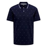 Polo met korte mouwen Only & Sons , Blue , Heren