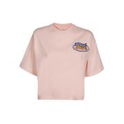 Geknipte Katoenen T-shirt met Logo Patch Opening Ceremony , Pink , Dam...