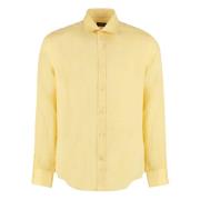 Linnen Knoopshirt Paul & Shark , Yellow , Heren