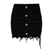 Wollen Rok Vetements , Black , Dames