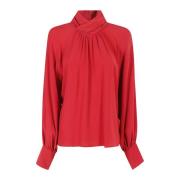 Elegante Blouse voor Vrouwen Federica Tosi , Red , Dames