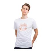 Heren T-shirt Regular Fit Wit Columbia , White , Heren