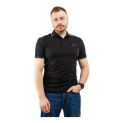 Heren Polo Zwart Katoen Hugo Boss , Black , Heren