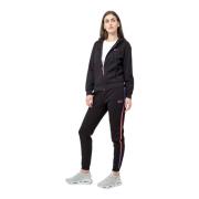 Dames Hoodie met Rits Emporio Armani EA7 , Black , Dames