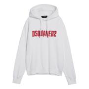 Capuchontrui Dsquared2 , White , Heren