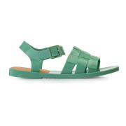 Groene Basket Sandalen Melissa , Green , Dames