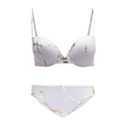 Witte Bikini Set 911026-2R410-3320 Emporio Armani EA7 , White , Dames