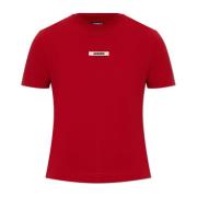 Katoenen T-shirt Jacquemus , Red , Dames