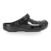 Glanzende Klomp Sandalen Crocs , Black , Heren