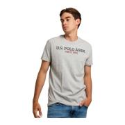 Heren T-shirt 49351-P63B-188 Grijs Regular Fit U.s. Polo Assn. , Gray ...