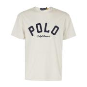 Logo T-shirt Casual Mode Ralph Lauren , Beige , Heren