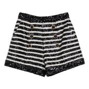 Korte Denim Shorts Balmain , Black , Dames