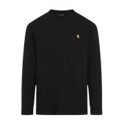 Zwart Goud Chase T-Shirt Carhartt Wip , Black , Heren