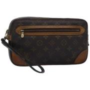 Pre-owned Canvas clutches Louis Vuitton Vintage , Brown , Dames