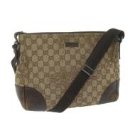 Pre-owned Canvas gucci-bags Gucci Vintage , Beige , Dames