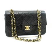 Pre-owned Leather chanel-bags Chanel Vintage , Black , Dames