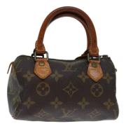 Pre-owned Canvas handbags Louis Vuitton Vintage , Brown , Dames