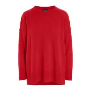 Cloud Cashmere Langarm Blouse Bitte Kai Rand , Red , Dames