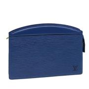 Pre-owned Leather pouches Louis Vuitton Vintage , Blue , Dames