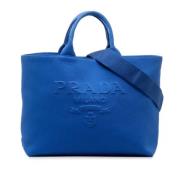 Pre-owned Canvas prada-bags Prada Vintage , Blue , Dames